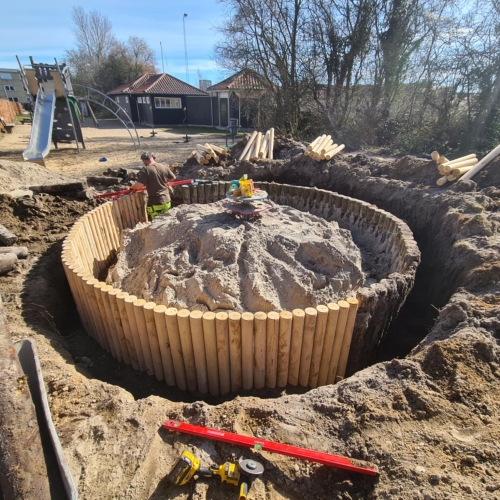 Ny palisadekant i egetræ